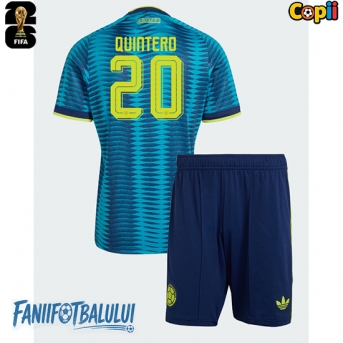 Columbia Juan Fernando Quintero #20 Echipament de Fotbal Replică Mondial 2026 Copii Deplasare (+ Șorturi)
